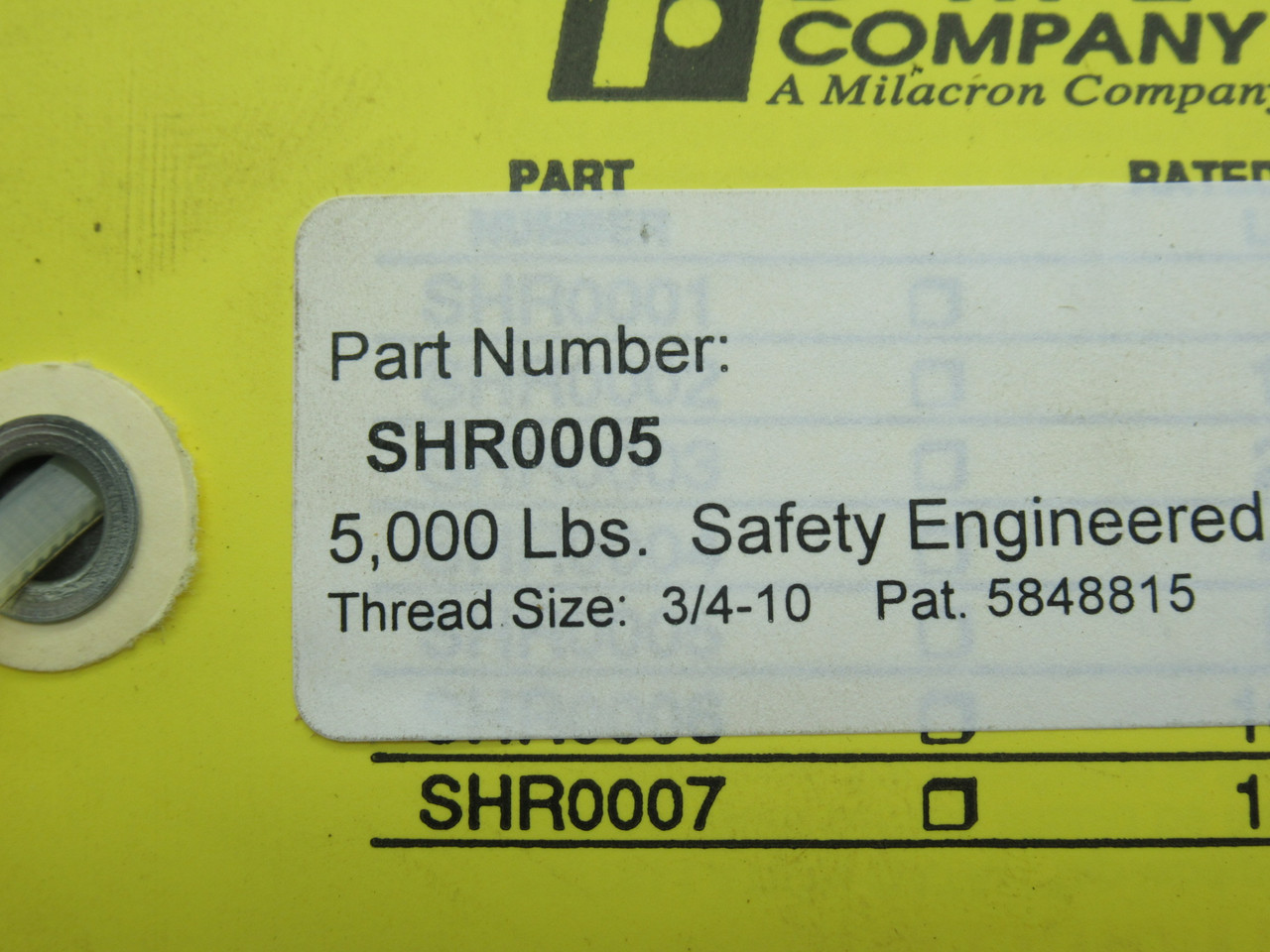 DME SHR0005 Hoist Ring 3/4-10 Thread 5000 lbs NOP