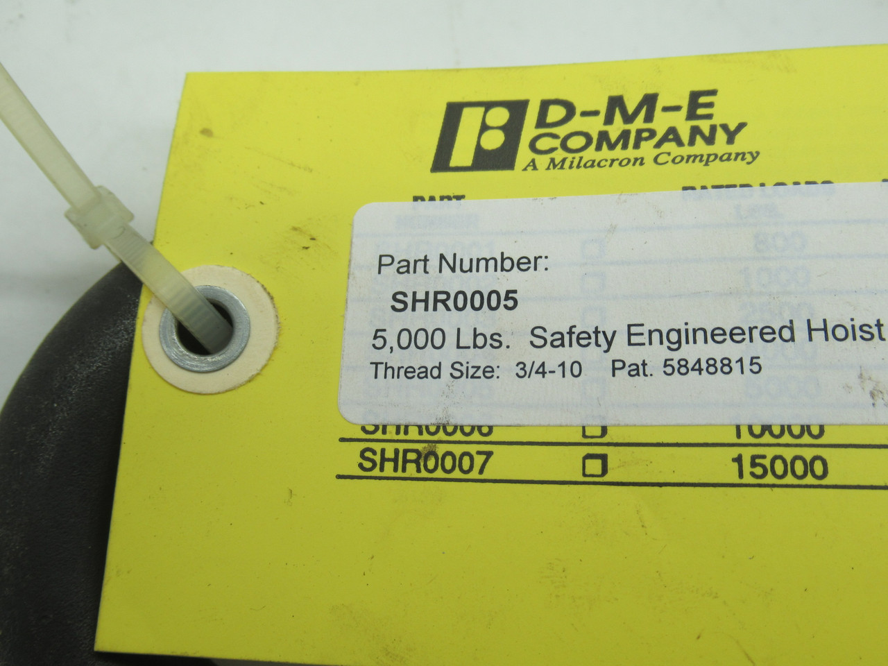 DME SHR0005 Hoist Ring 3/4-10 Thread 5000 lbs SHELF WEAR NEW