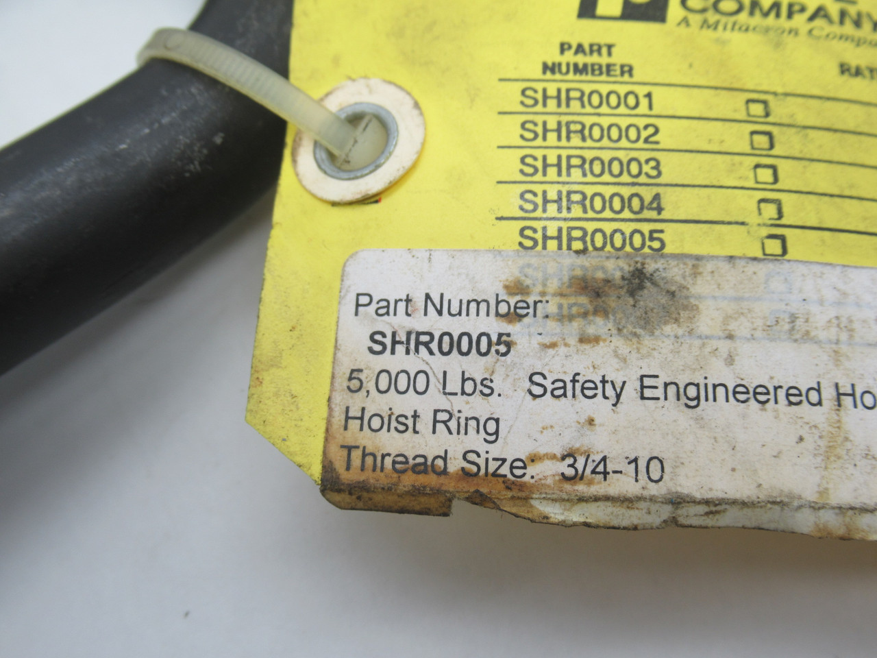DME SHR0005 Hoist Ring 3/4-10 Thread 5000 lbs USED