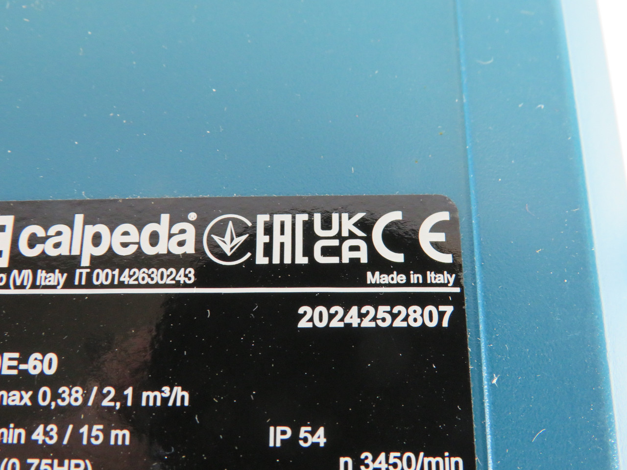 Calpeda CA-80E-60 Self-Priming Liquid Ring Pump .55kW 3450n/min 330/575YV NEW