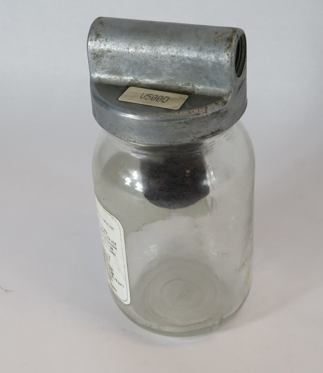 Gast V500D Glass Intake Vacuum Filter 16oz 3/8" NPT LABEL WEAR USED