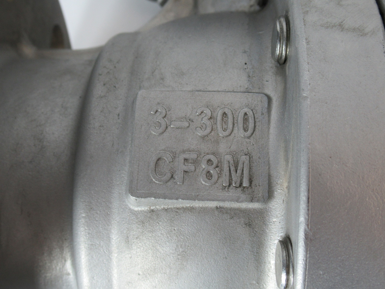 A-T Controls FD9-F3 Stainless Steel Ball Valve Class 300 3" NO NAMEPLATE NOP