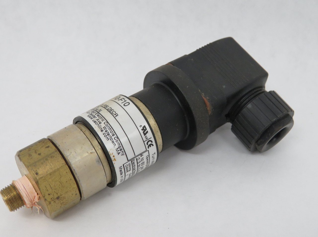 United Electric 10-F10 Pressure Switch 4-50 psi 0.3-3.4 bar 3NO 2NC USED