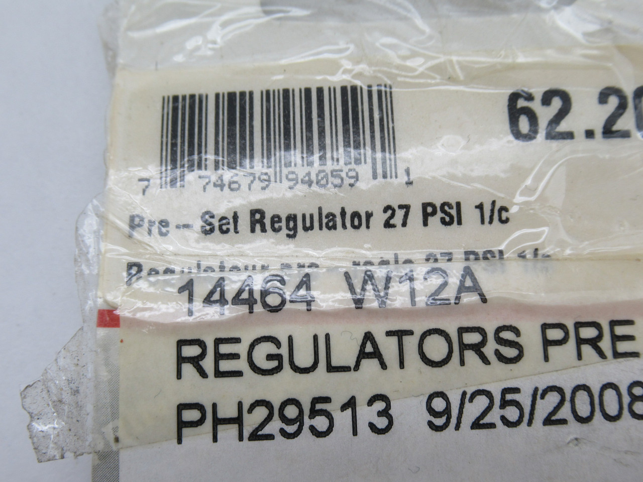 Topring 62.202C Pre Set Pressure Regulator 27psi 1/4" NPT DAMAGED PACKAGE NEW