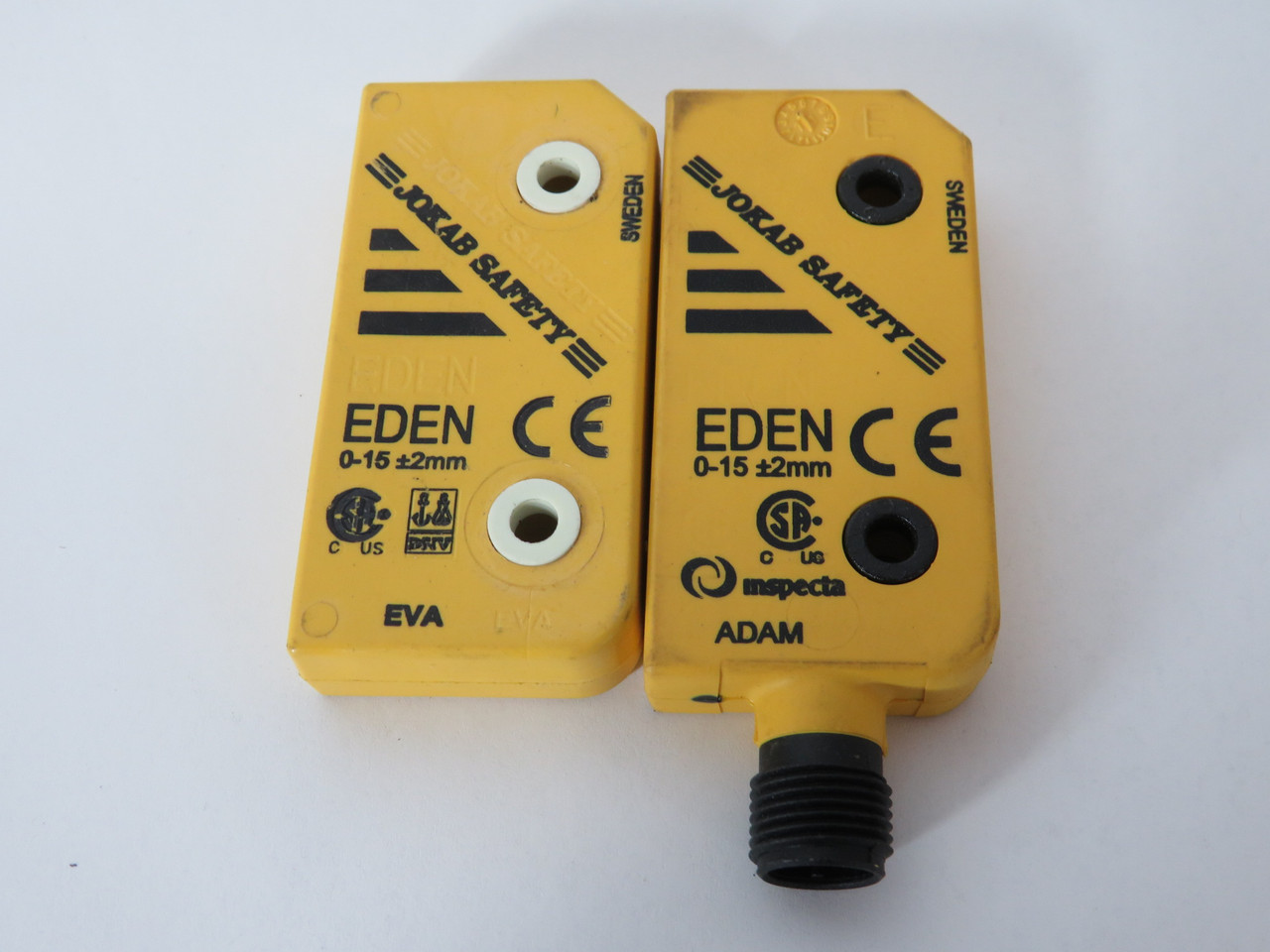 Jokab EDEN Safety Sensor Pair C/W ADAM & EVA 0-15mm USED