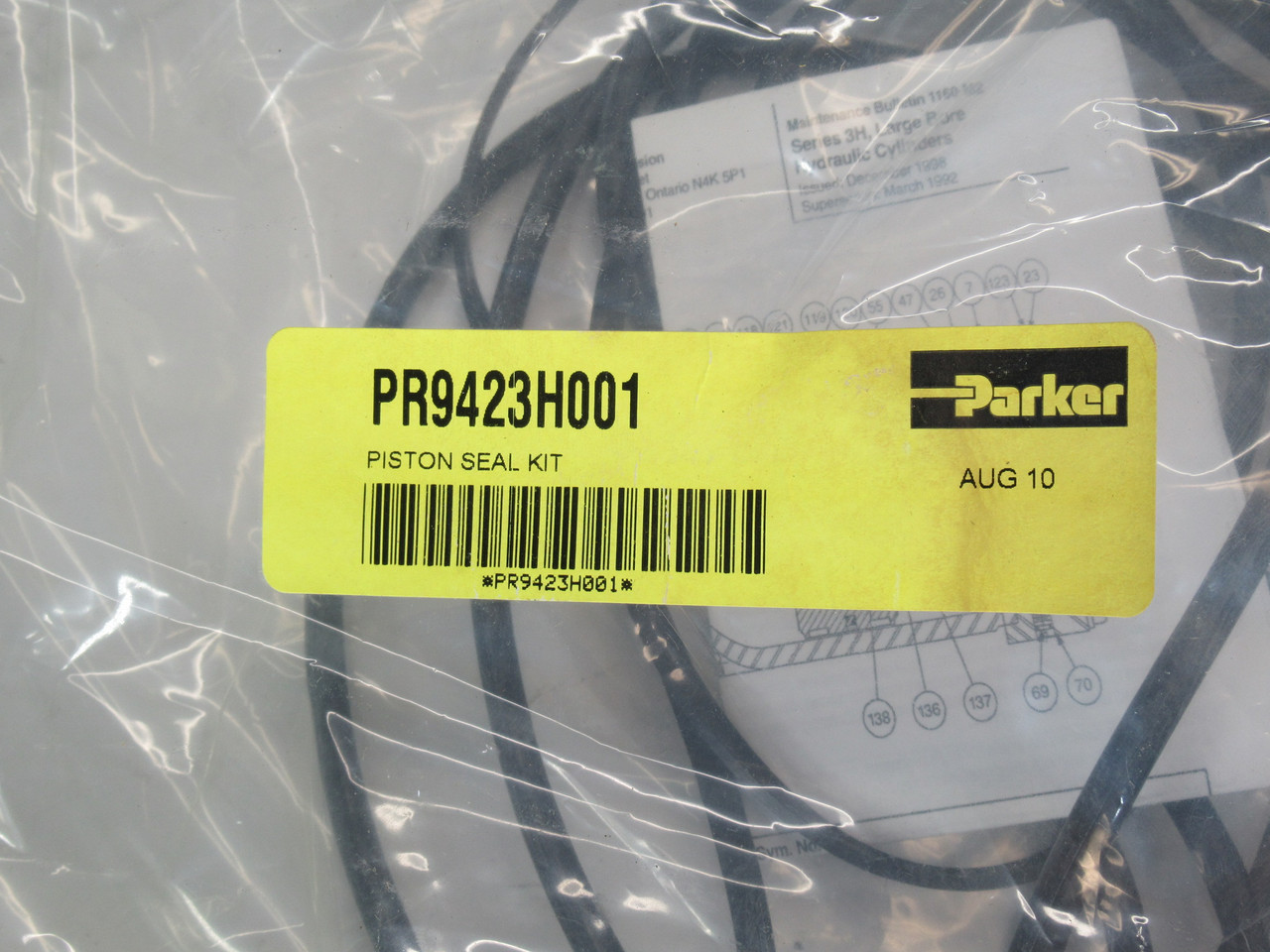 Parker PR9423H001 14" Piston Ring Kit SHELF WEAR NEW