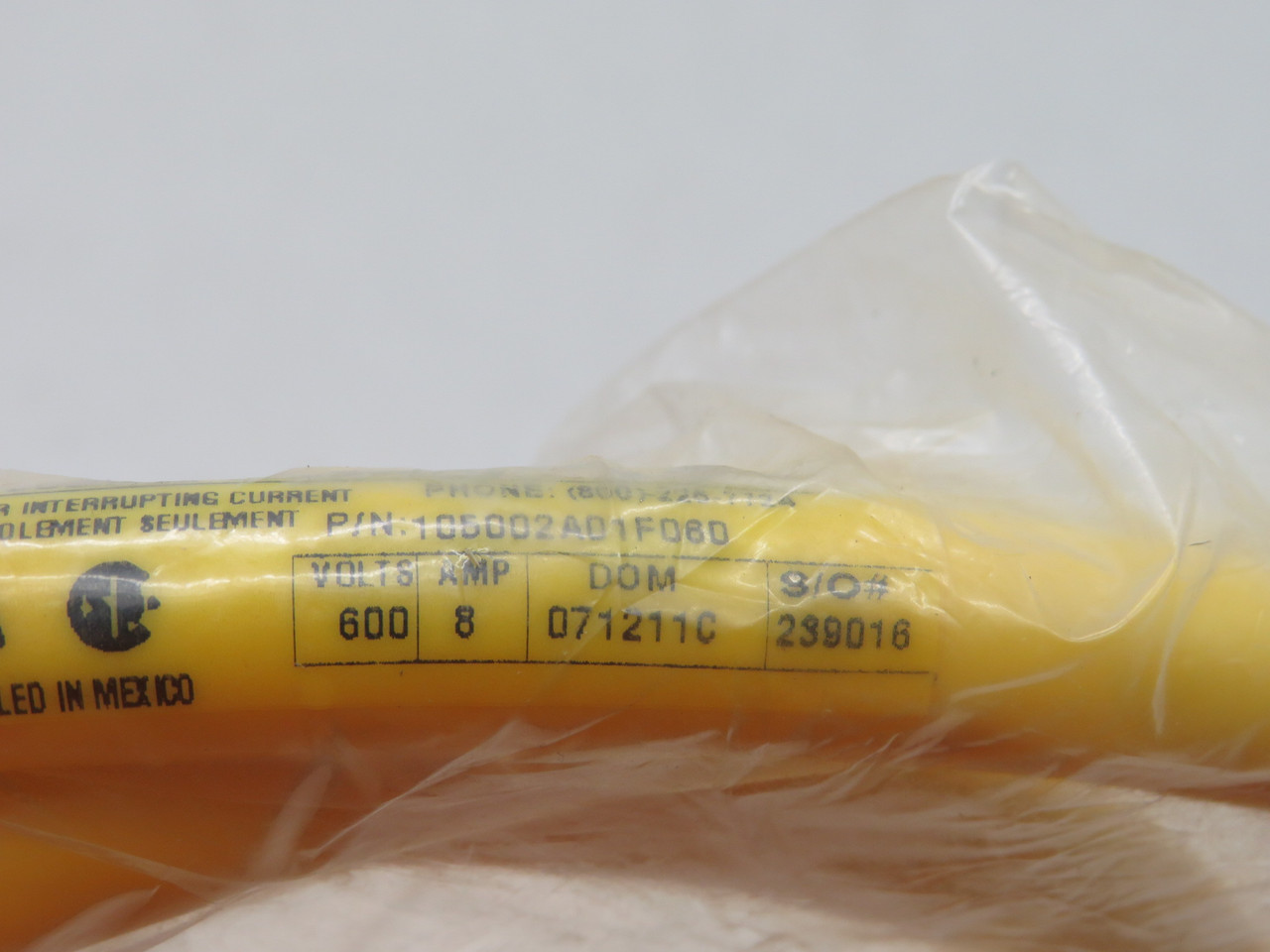 Brad Harrison 105002A01F060 Mini Change Cord 5P Male 6' 16/5AWG HOLEY NWB