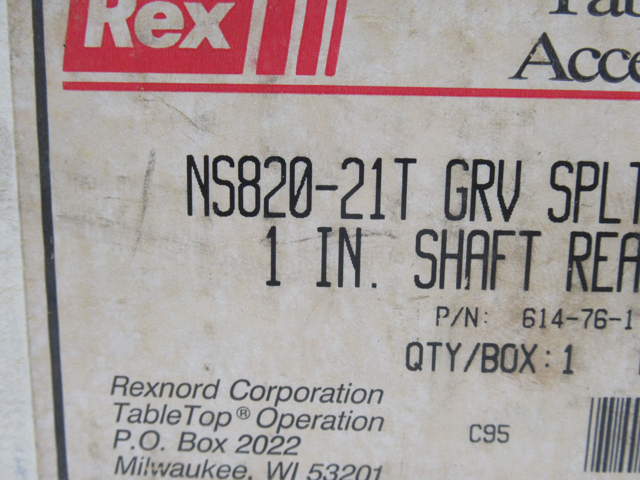 Rexnord NS820-21T Split Molded Nylon Sprocket 1" Bore 21 Teeth SHELF WEAR NEW