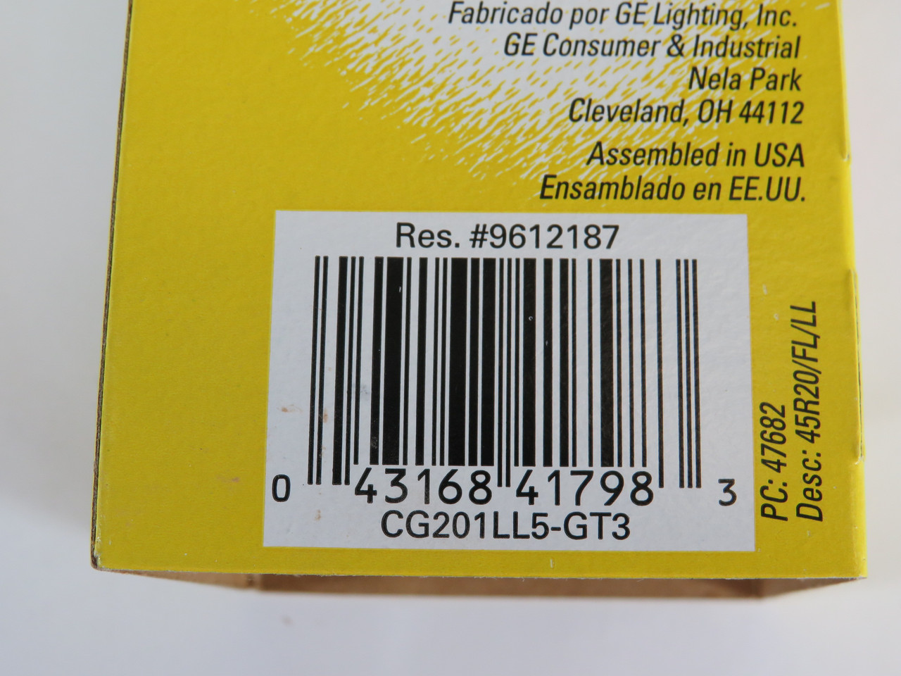 General Electric 45R20/FL/LL Soft White Floodlight 45W 120V 6-Pk DMG LABEL NEW