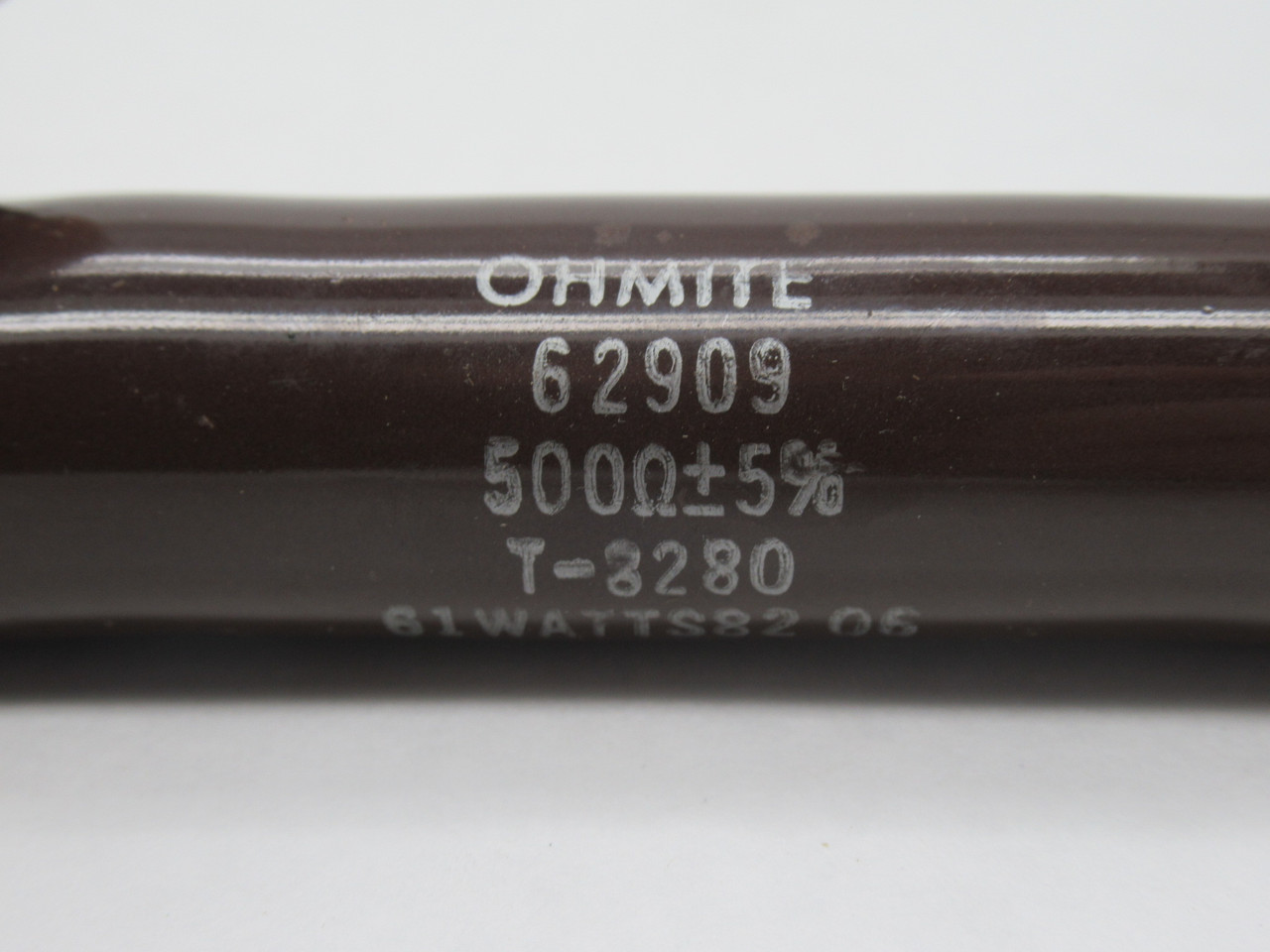 Ohmite 62909 Fixed Resistor 500 Ohms +/- 5% 61 Watts USED