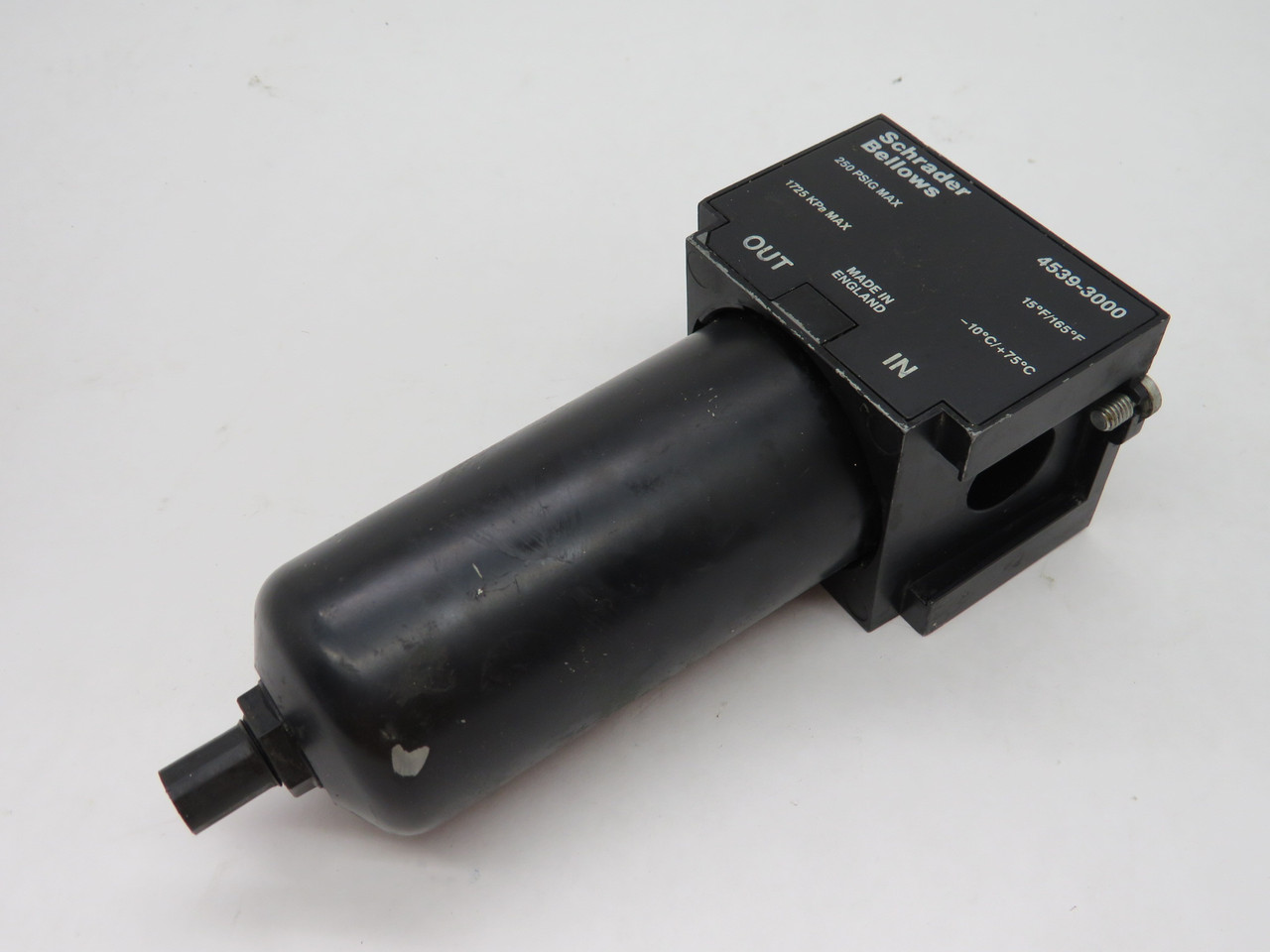Schrader Bellows 4539-3000 Modular Air Filter 250 psig 1725 kPa 15/165DEG F USED