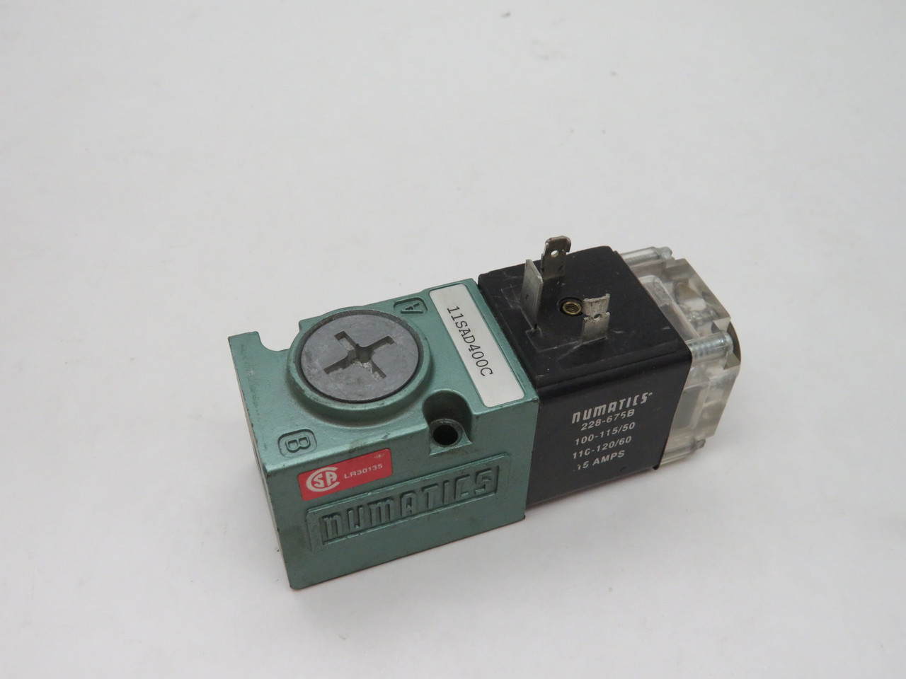 Numatics 11SAD400C Solenoid Valve 100-115V 50Hz 110-120V 60Hz .15A USED
