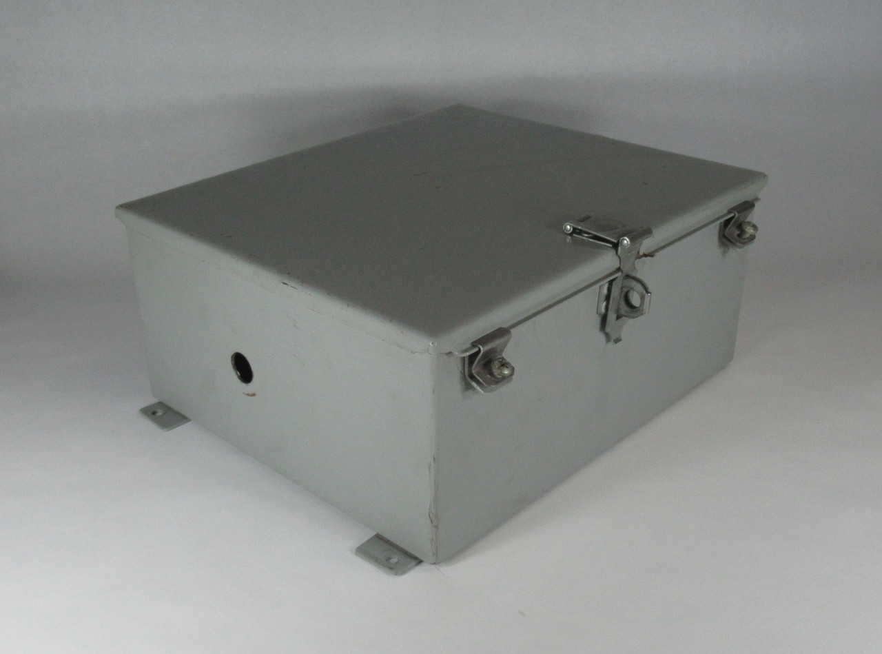 Hammond 1414PHM6 Steel Enclosure w/Hinged Cover 14x12x6" NO INNER PANEL USED