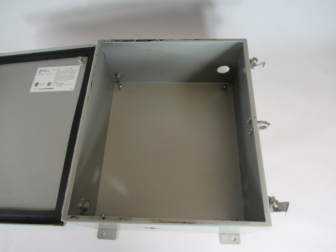 Hammond 1414PHM6 Steel Enclosure w/Hinged Cover 14x12x6" NO INNER PANEL USED