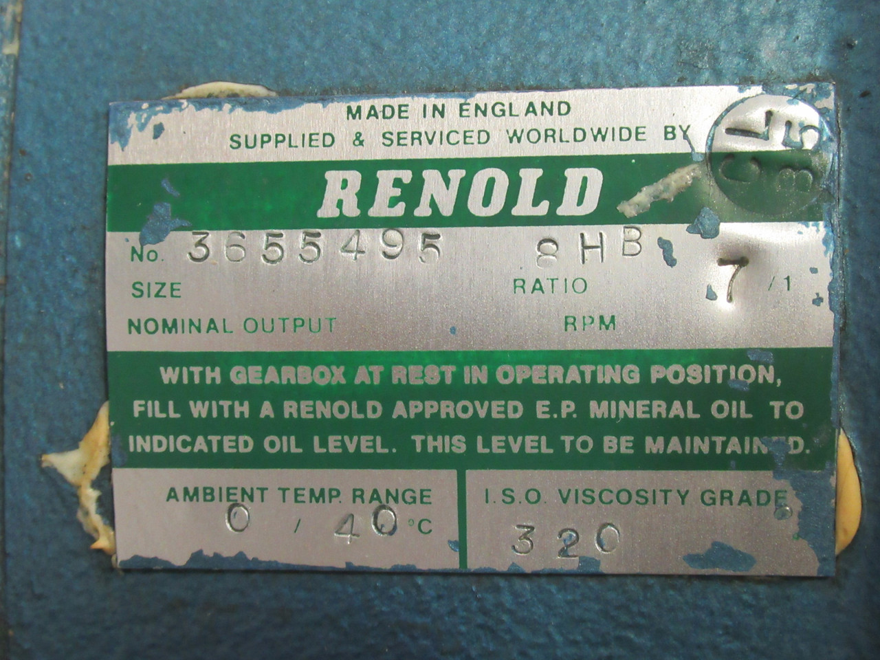 Crofts Ritespeed GM3-DE Inline Helical Unit for Renold Gearbox SHELF WEAR NOP