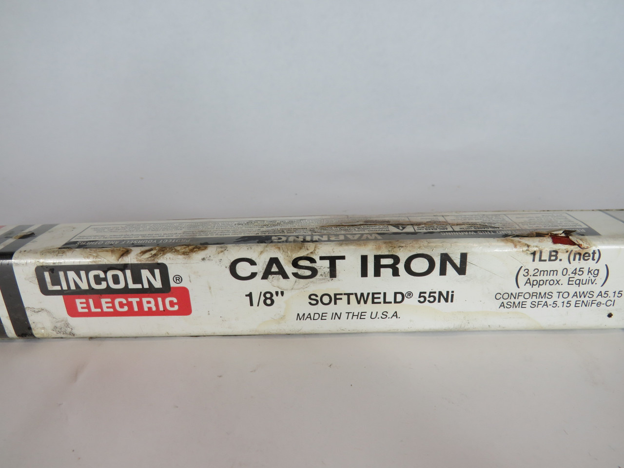 Lincoln Electric ED031540 Cast Iron 1/8" 55Ni Softweld 1lb 14"L HOLEY/SEALED NEW