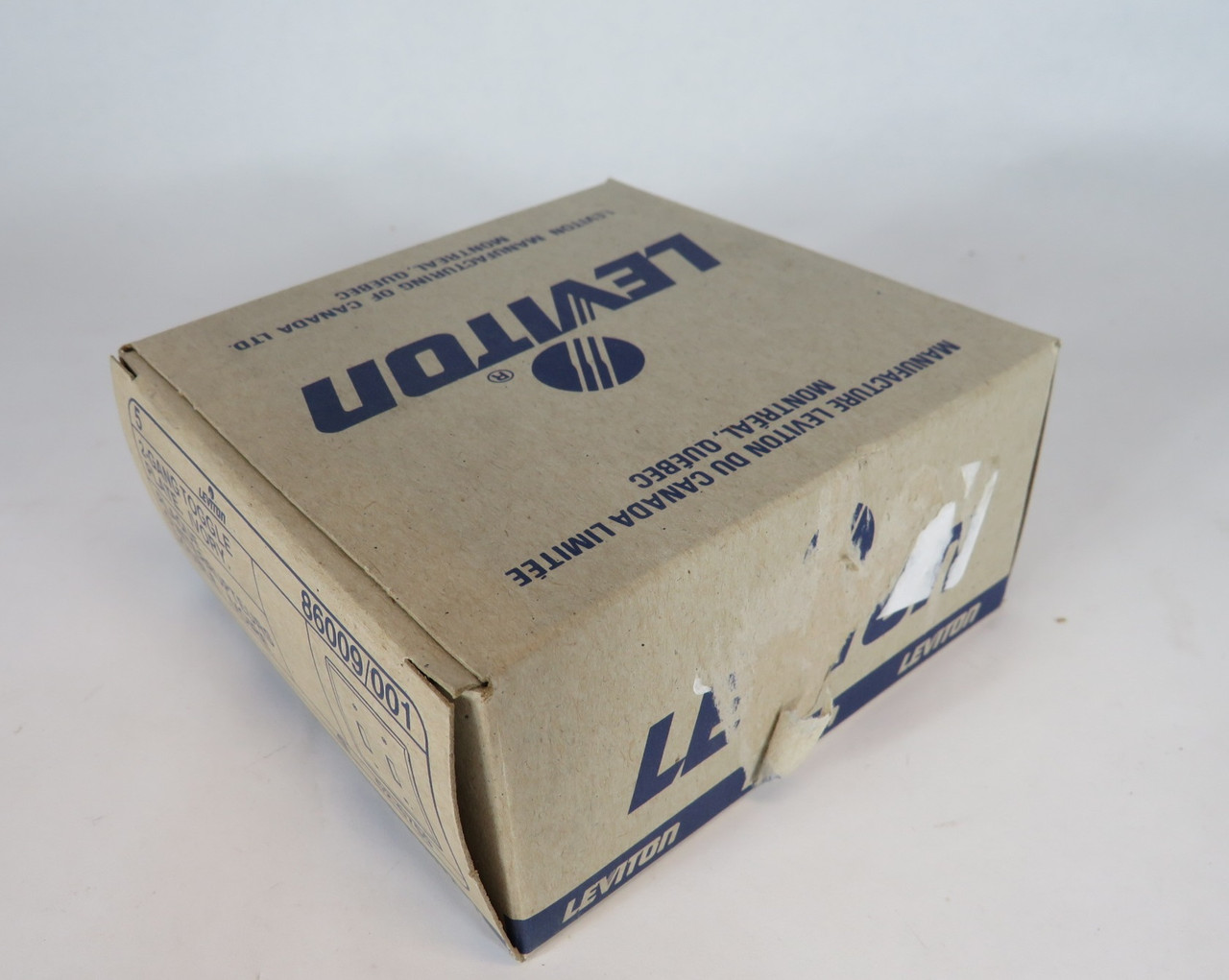 Leviton 86009/001 2-Gang Toggle Plate Ivory 5-Pack BOX DAMAGE NEW