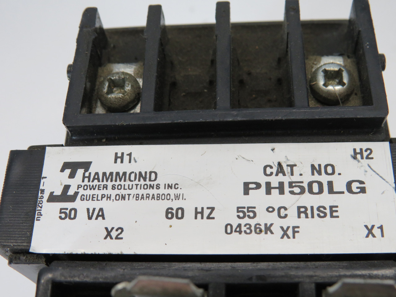Hammond PH50LG Industrial Control Transformer 50VA Pri. 208V Sec. 24V 60Hz USED