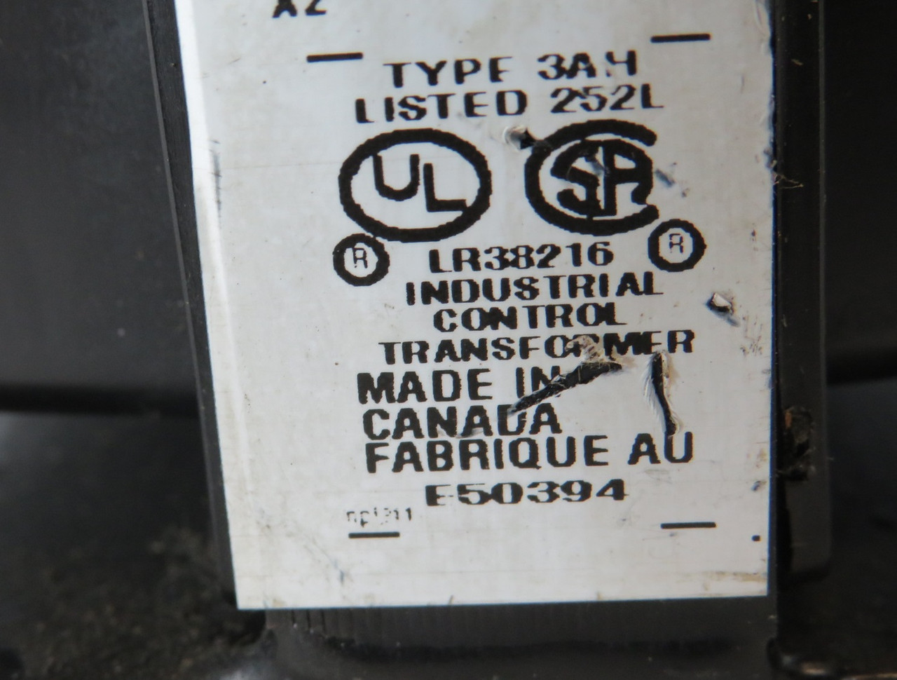 Hammond PH50LG Industrial Control Transformer 50VA Pri. 208V Sec. 24V 60Hz USED