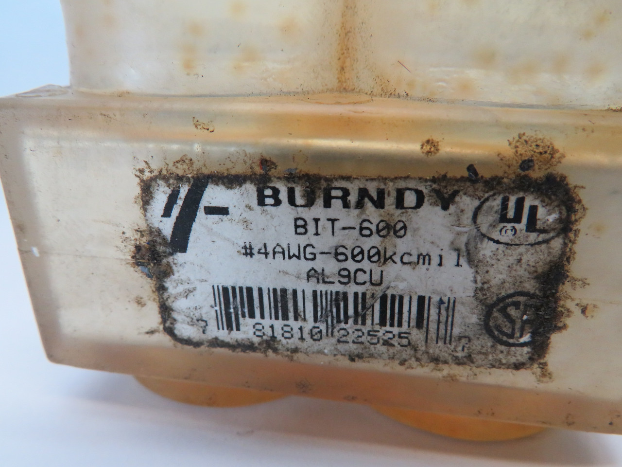Burndy BIT600 Multi-Tap Clear Plastic 2 Port AWG-600 kcmil DIRT/SHELF WEAR NOP