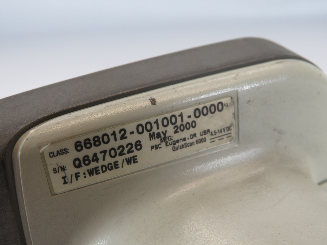 PSC 668012-001001-0000 Barcode Scanner ADJUSTED CABLE USED