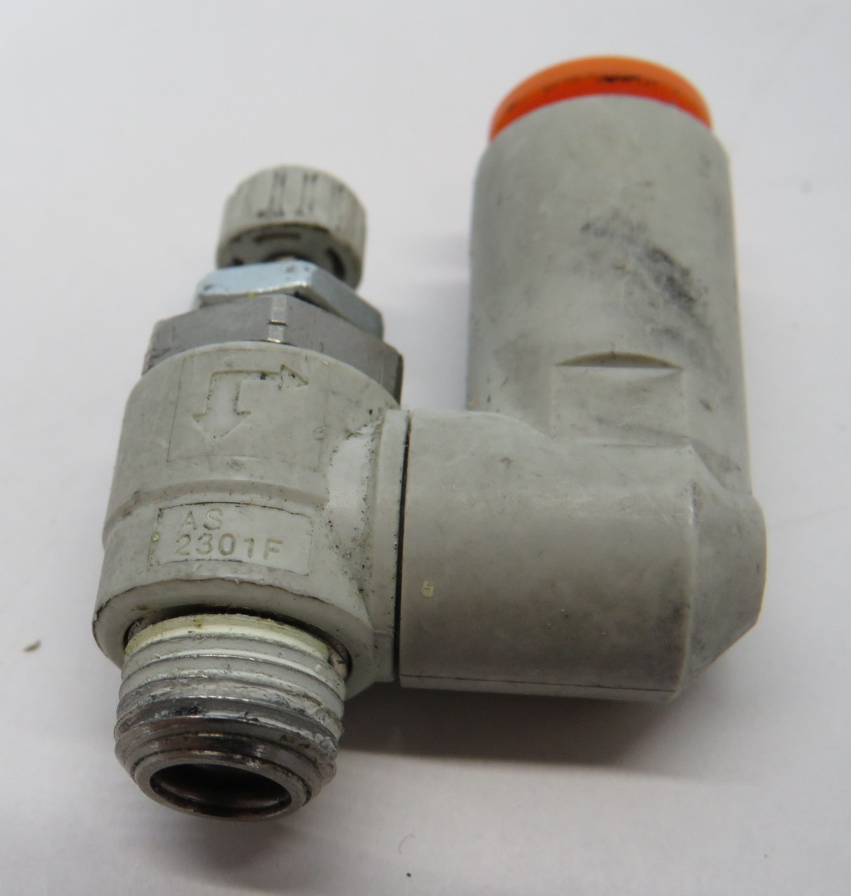 SMC AS2301F-N01-07S Flow Control w/Fitting 1/4" Tube 1/8" NPT USED