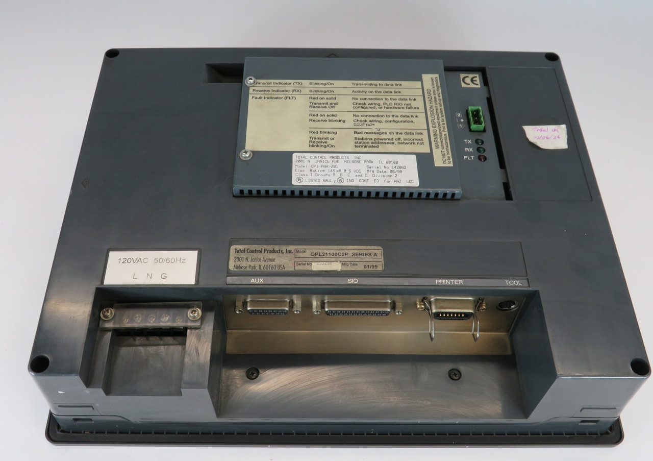 Total Products Inc QPL21100C2P Ser A Touch Screen Operator Panel USED