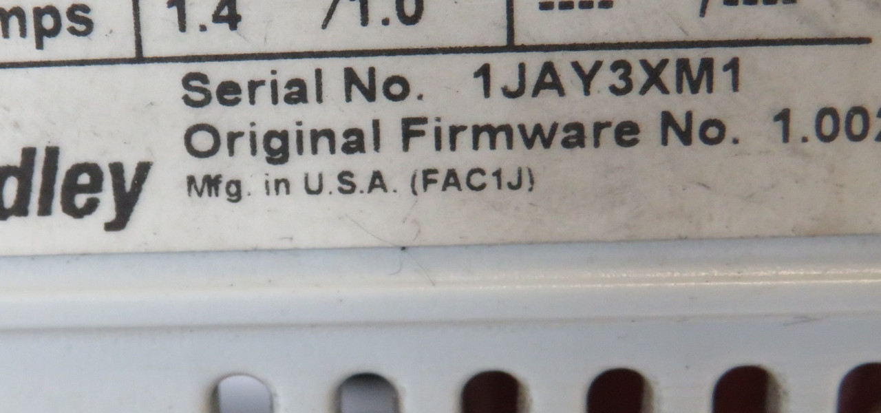 Allen-Bradley 20AE0P9A0AYNNNC0 Series A AC Drive 20A 600V NO CABLE HOLDER USED