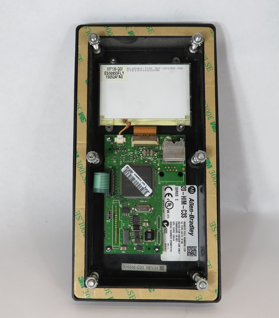 Allen-Bradley 20-HIM-C3S Ser C PowerFlex 700 Full Numeric LCD Pad 12VDC USED