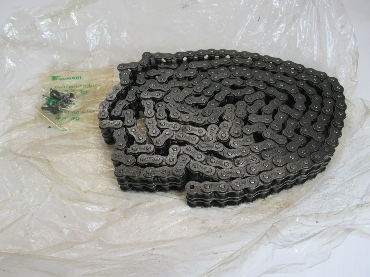 Tsubaki RS40-2 40-2RB Riveted Roller Chain 1/2" Pitch 10' Length SHELF WEAR NEW