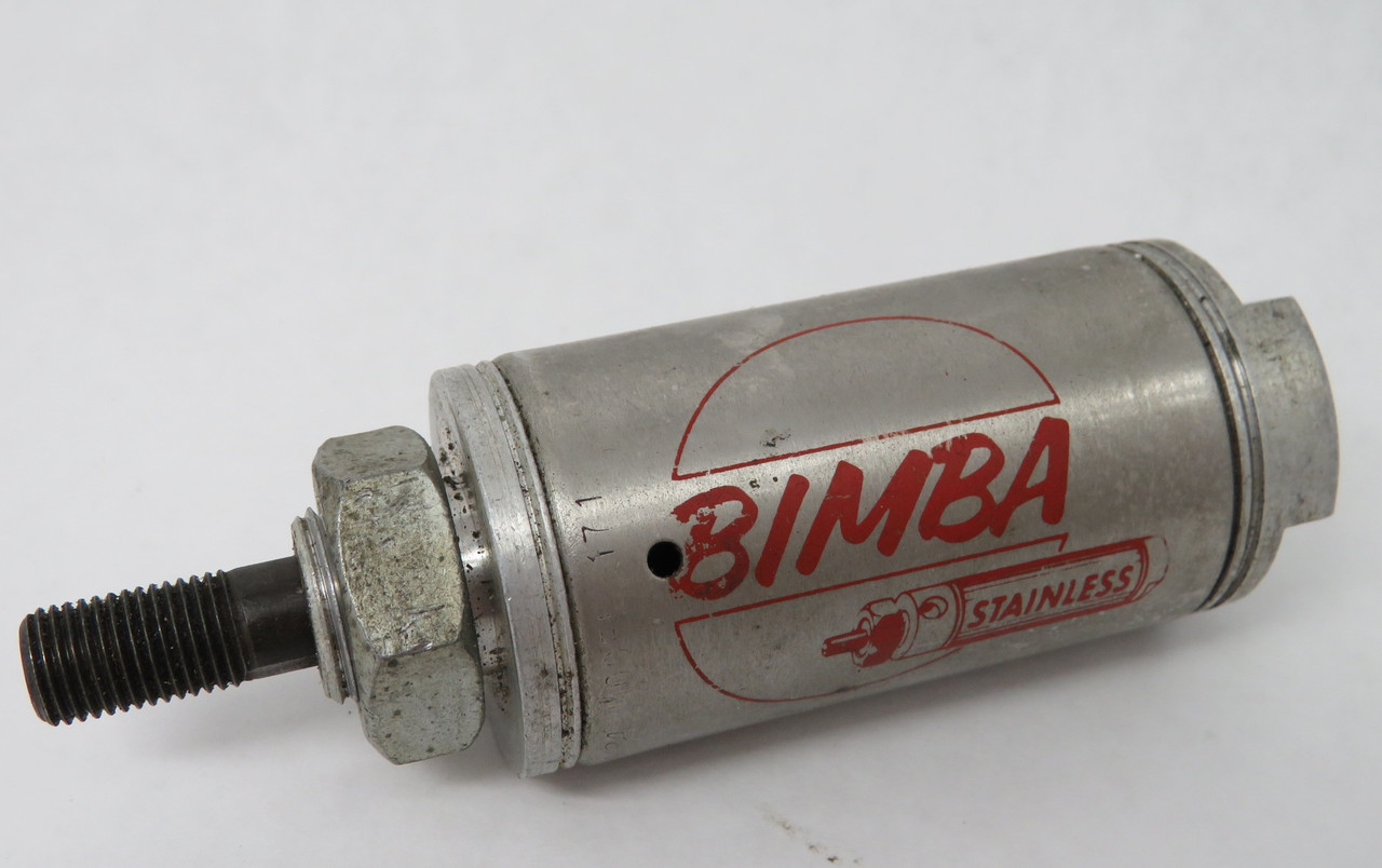 Bimba 171 Pneumatic Cylinder 1-1/2" Bore 1" Stroke USED