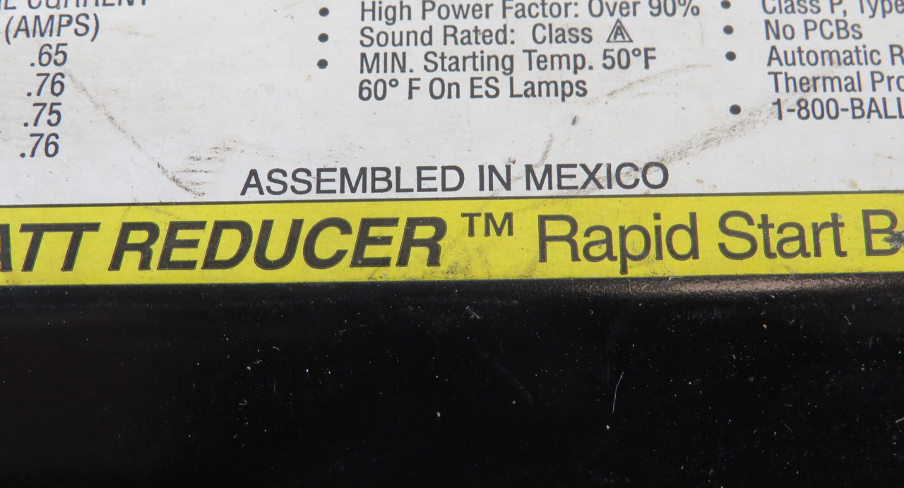 Universal Lighting 446-L-SLH-TC-P Rapid Start Ballast 120V 60Hz SHELF WEAR NOP