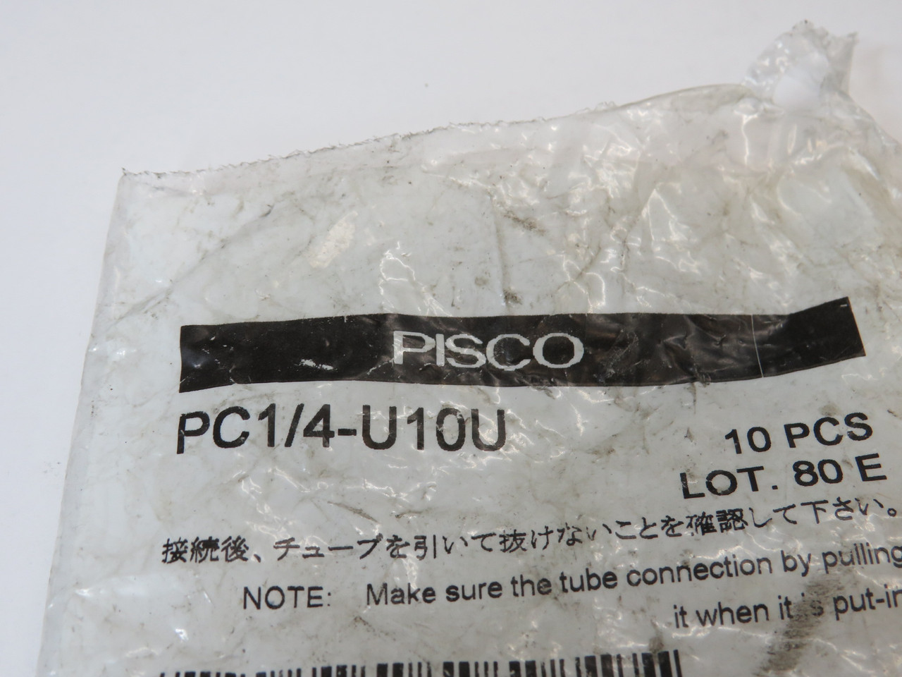 Pisco PC1/4-U10U Push-In Straight Fitting 1/4" Tube 10/32UNF Lot of 9 NWB