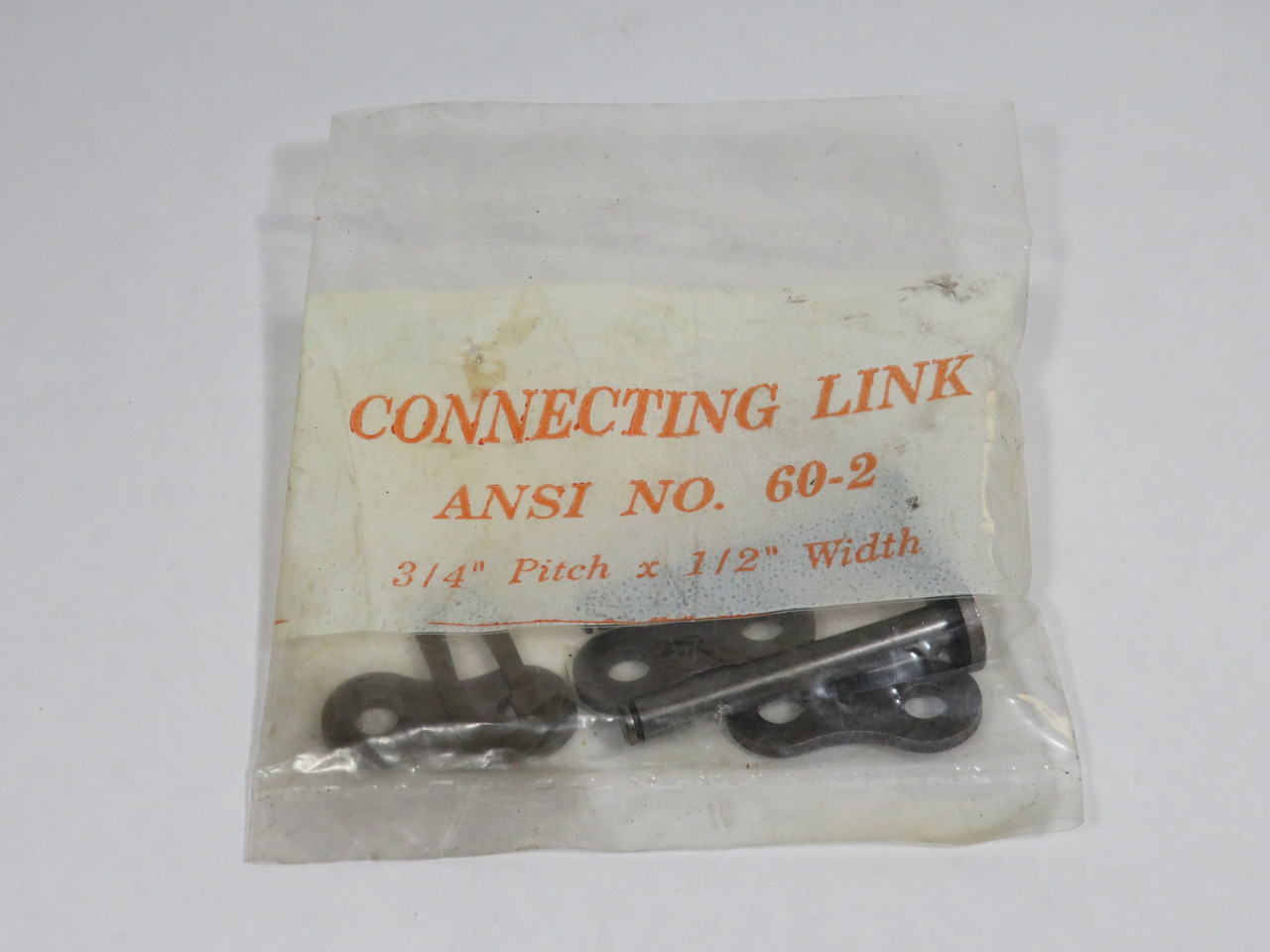 Generic 60-2CL Double-Strand Connecting Link 3/4" Pitch 1/2” Width NWB