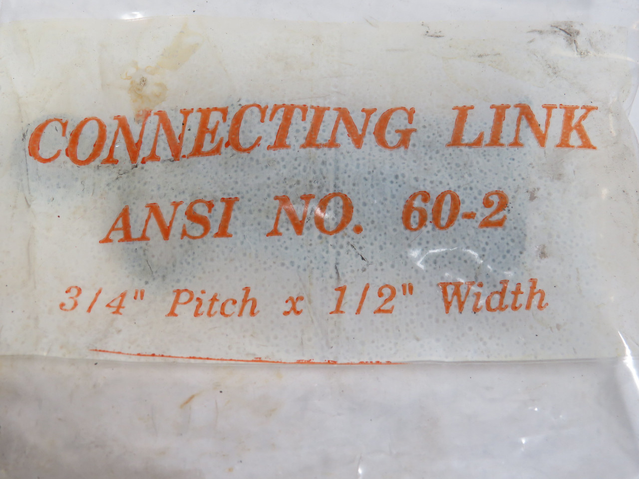 Generic 60-2CL Double-Strand Connecting Link 3/4" Pitch 1/2” Width NWB