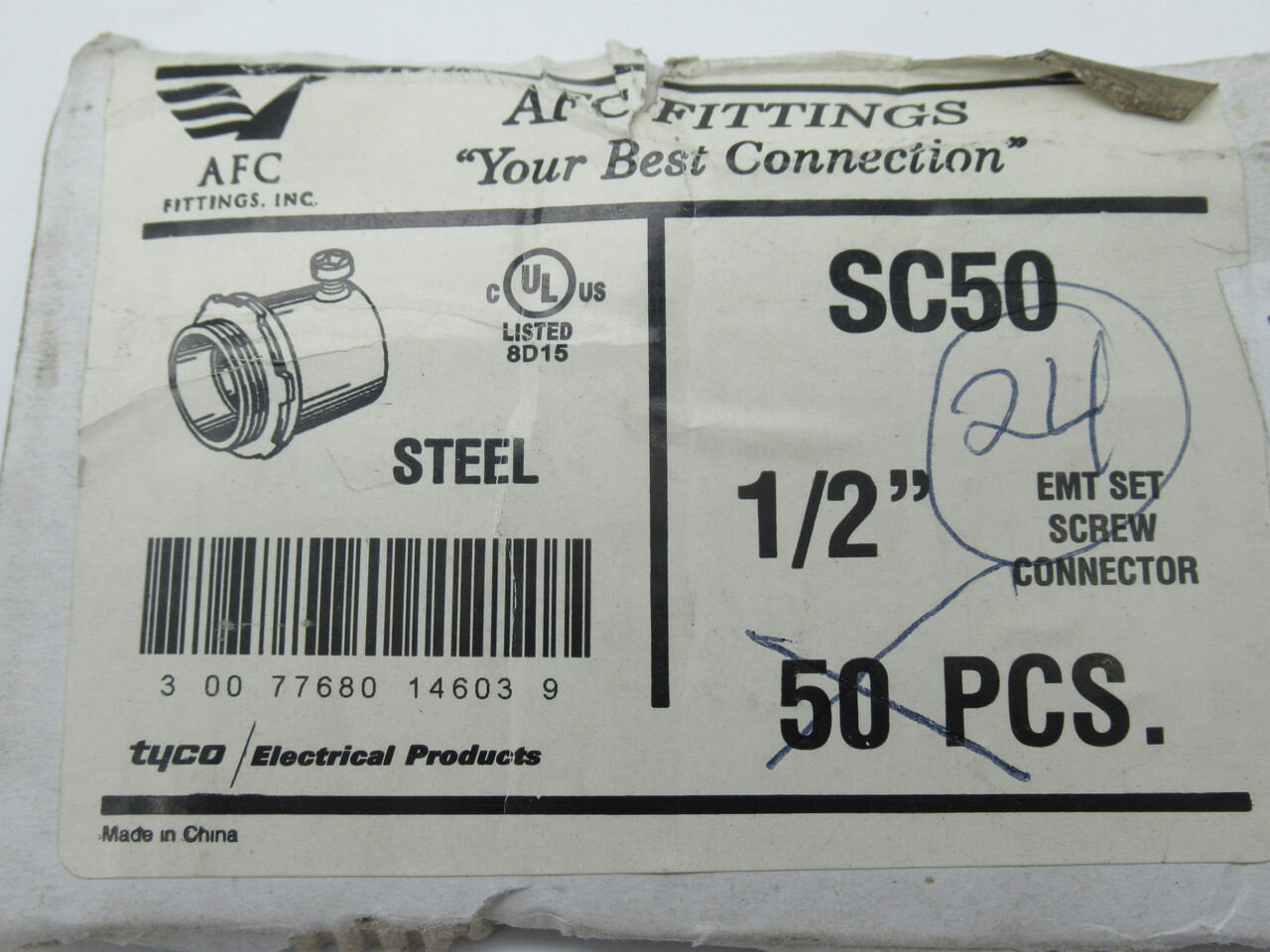 AFC SC50 Steel Set Screw Connector 1/2" Lot of 12 NOP