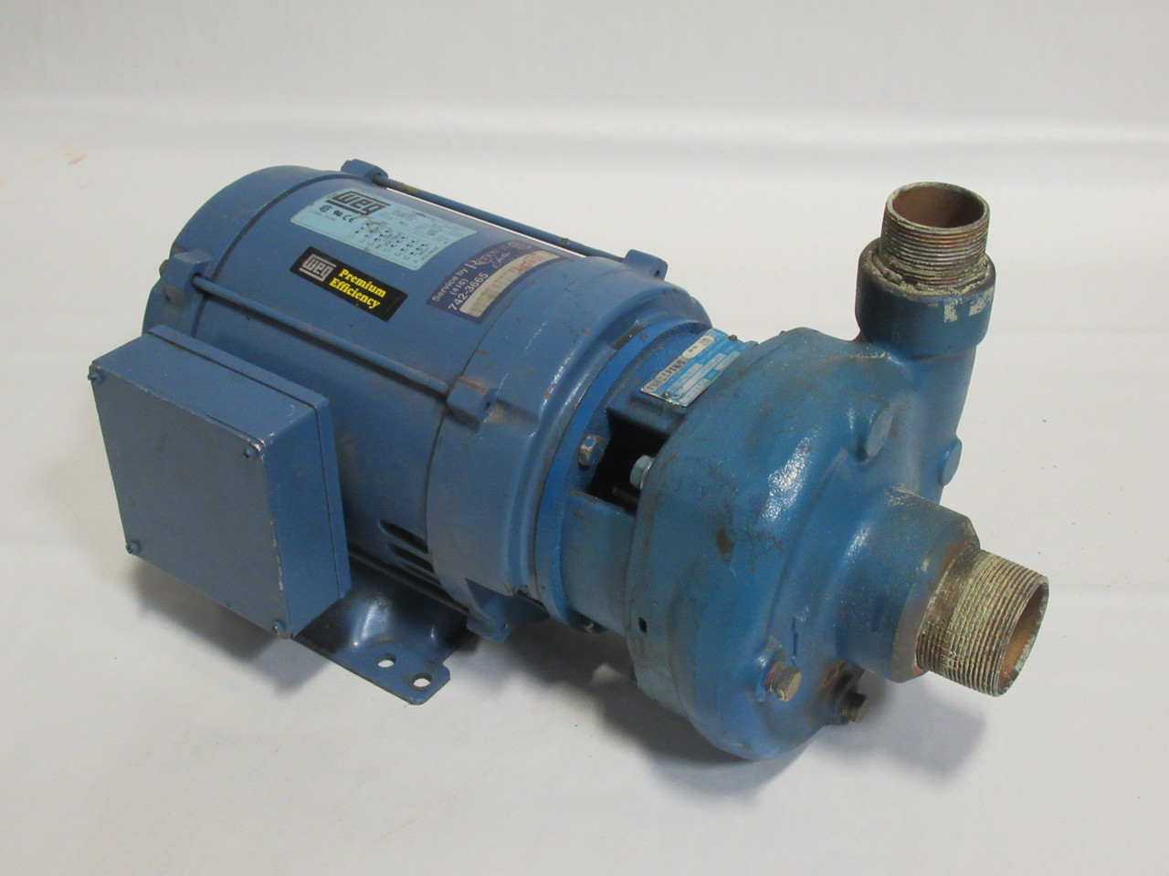 Goulds 3BF15035 Centrifugal Pump C/W WEG 5HP 3480RPM 208-230/460V 182JM ODP USED