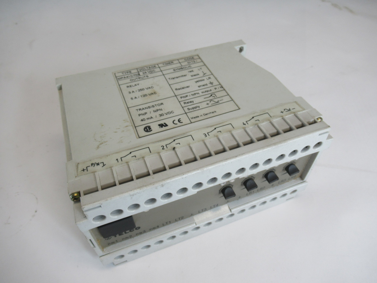 Telco MPA41C703 Multiplexed Amplifier 24VDC 4 Channels USED