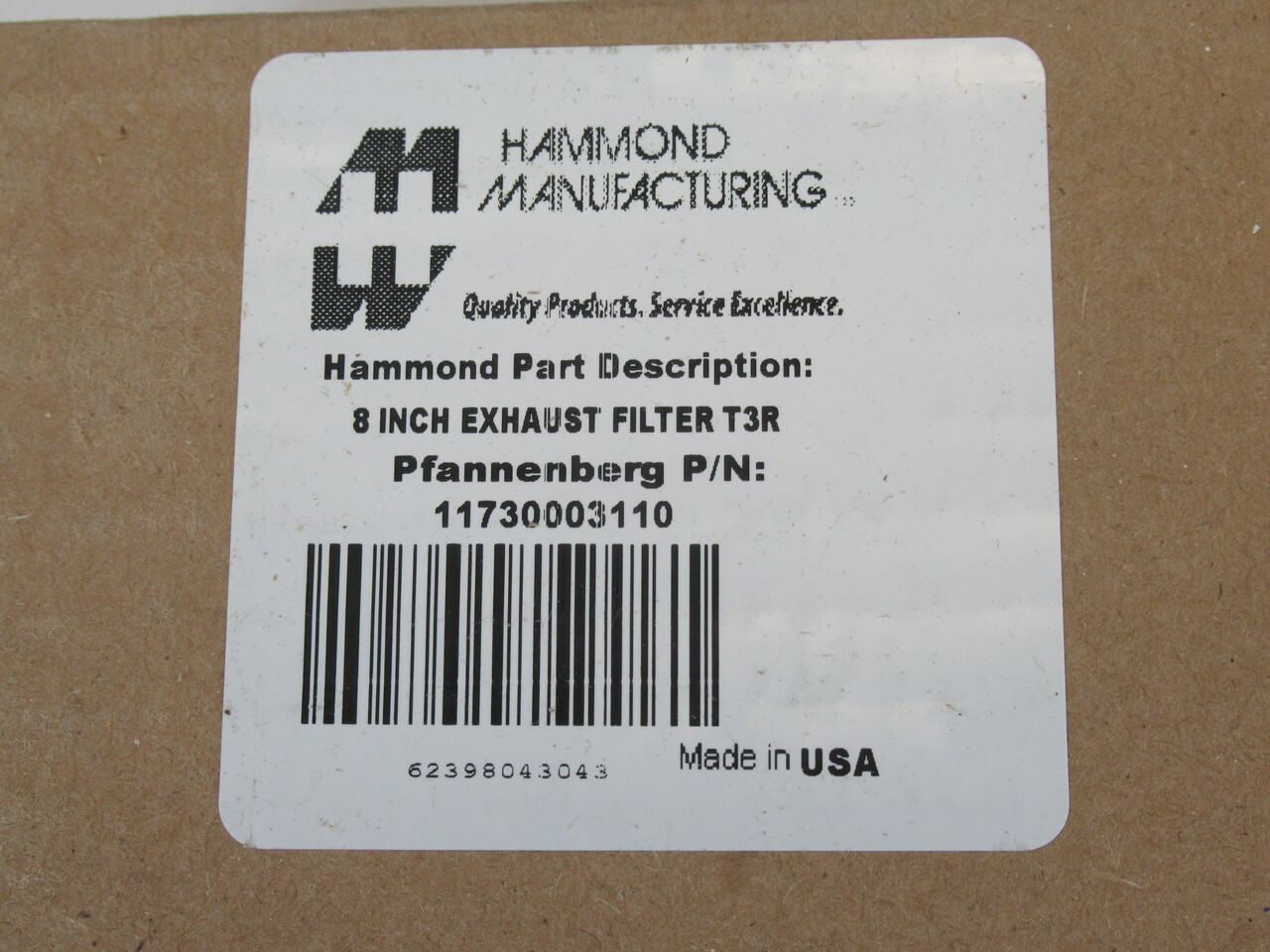 Pfannenberg 11730003110 PFA 30000R Outdoor Exhaust Filter 7.95x7.95" SEALED NEW