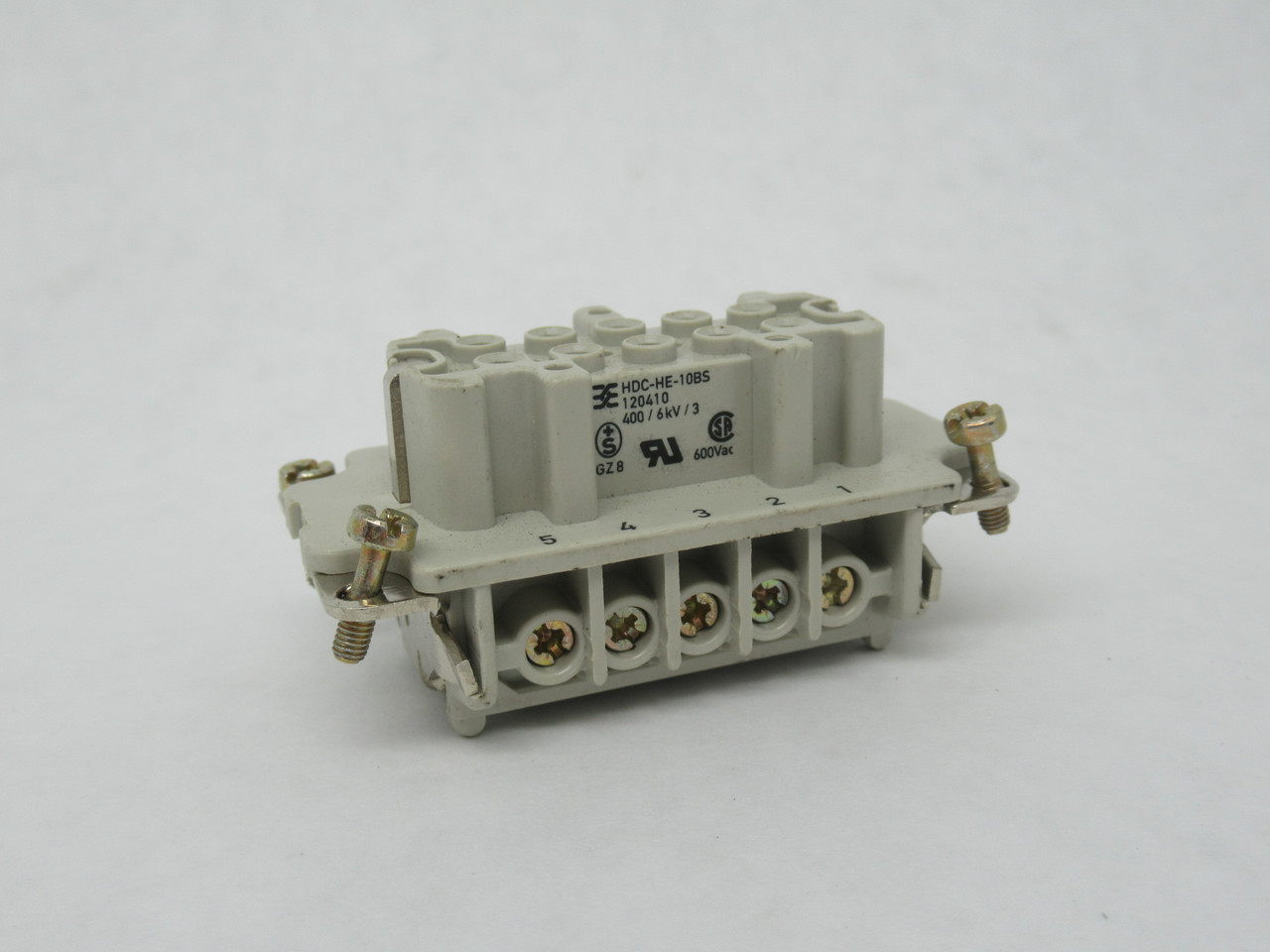 Weidmuller HDC-HE-10BS Heavy Duty Connector Insert 600VAC 10Pin SHELF WEAR NOP