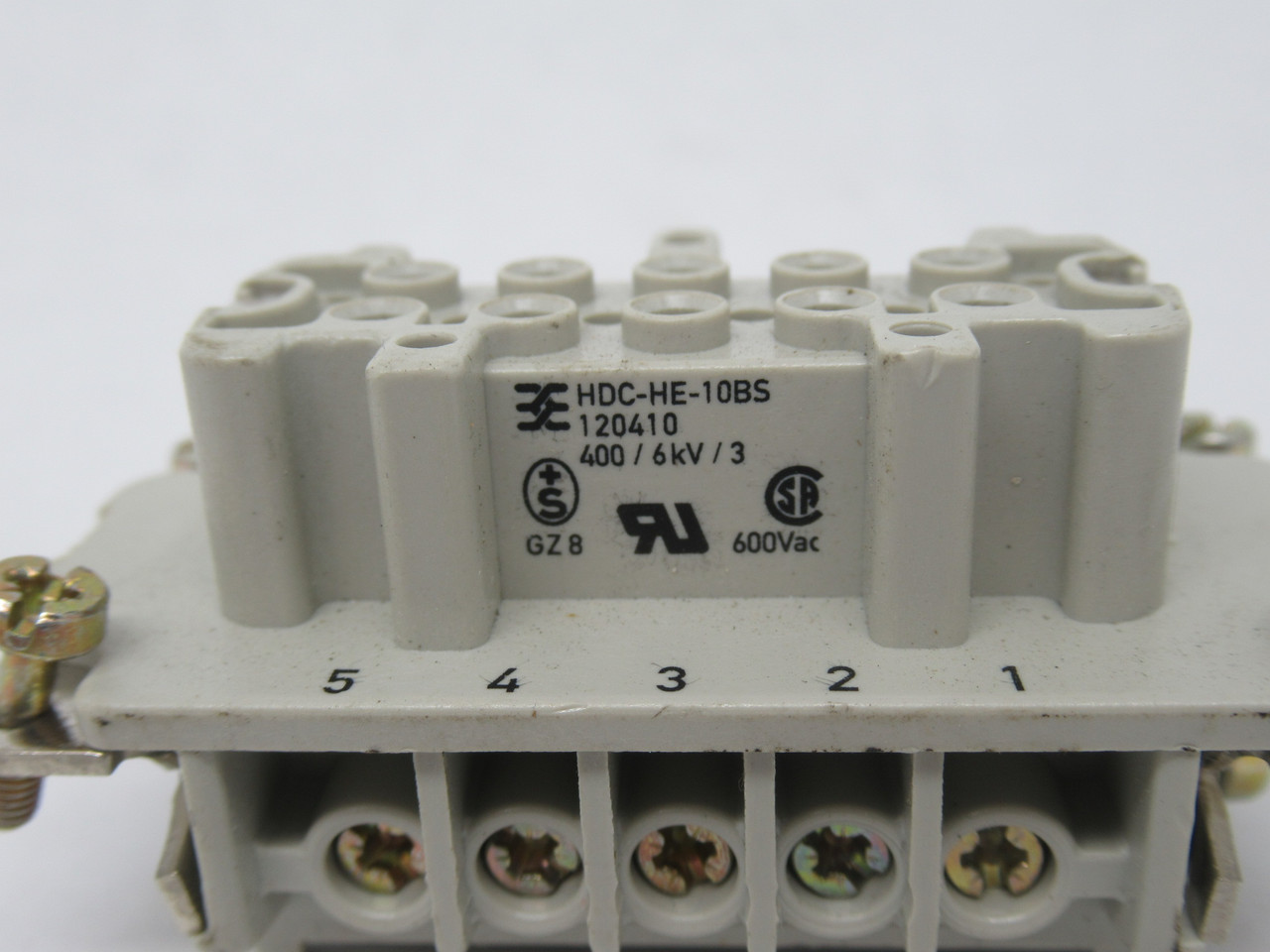 Weidmuller HDC-HE-10BS Heavy Duty Connector Insert 600VAC 10Pin SHELF WEAR NOP