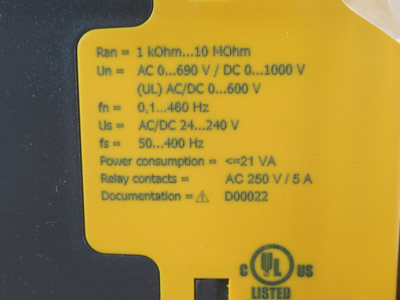Bender ISO685-D B91067010 Insulation Monitoring Device 24-240VAC/DC 50-400Hz NEW