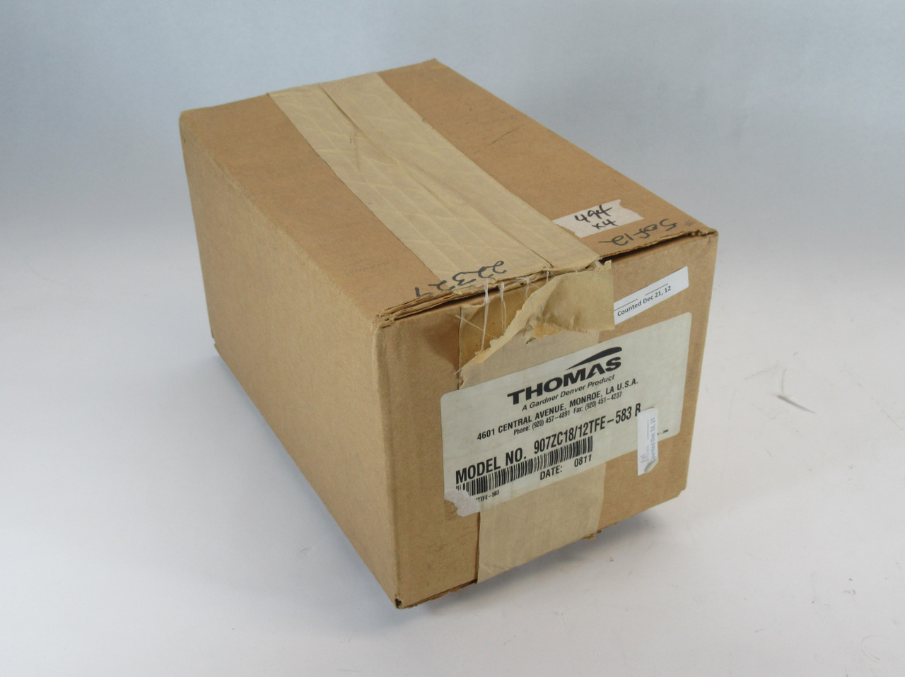 Thomas Gardner Denver 907ZC18/12TFE-583B Diaphragm Pump 12VDC SEALED NEW