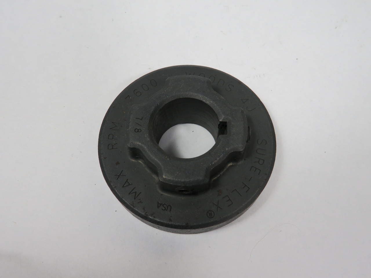 TB Wood's 4J-7/8 Sure-Flex Flange Coupling 7/8" Bore 2-1/2" OD SHELF WEAR NOP