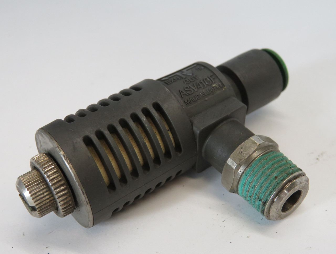 SMC ASV410F-N02-09S Speed Exhaust Control 5/16" Tube 1/4" NPT USED