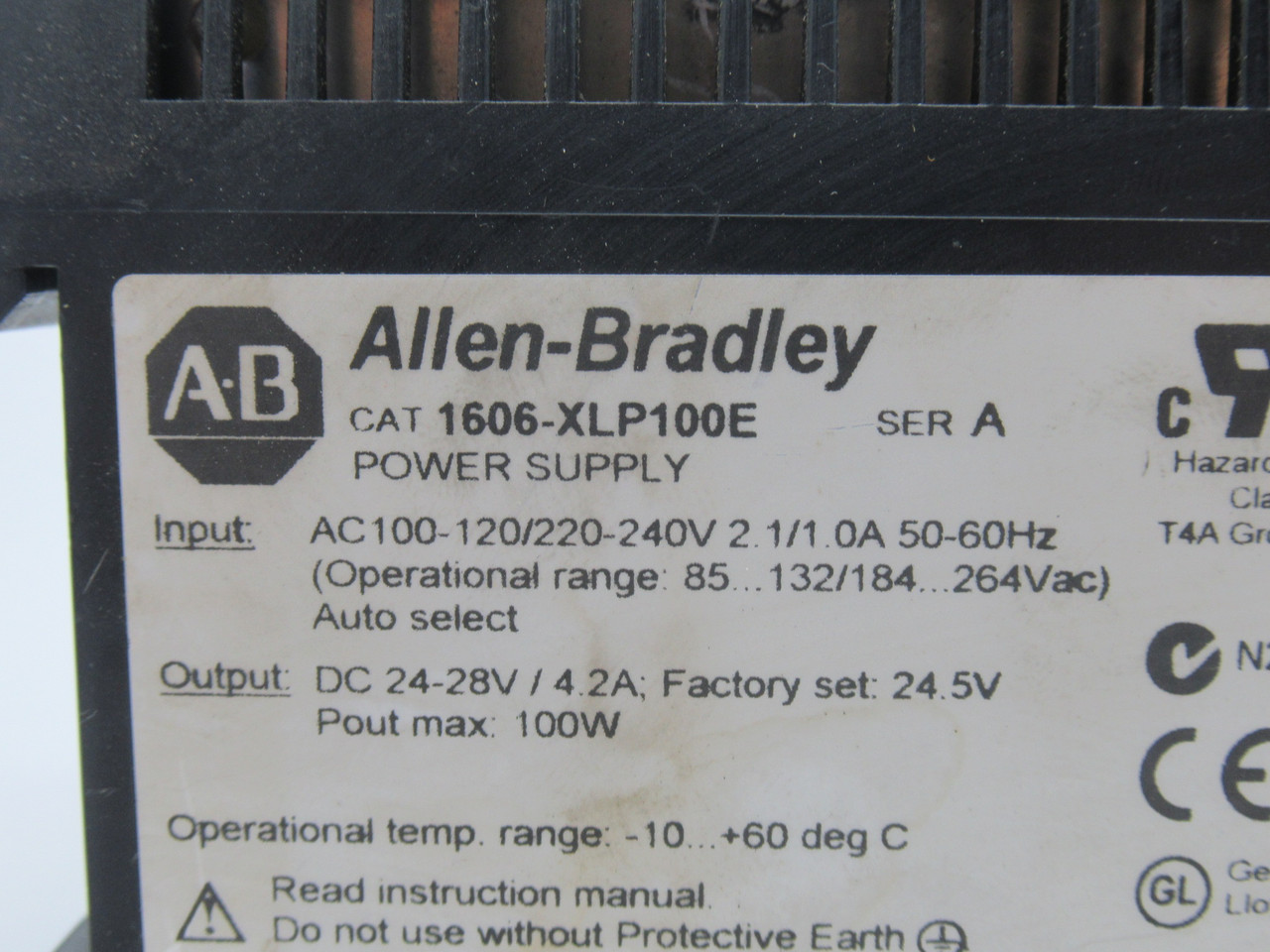 Allen-Bradley 1606-XLP100E Series A Power Supply 100W 24-28VDC 4.2A USED
