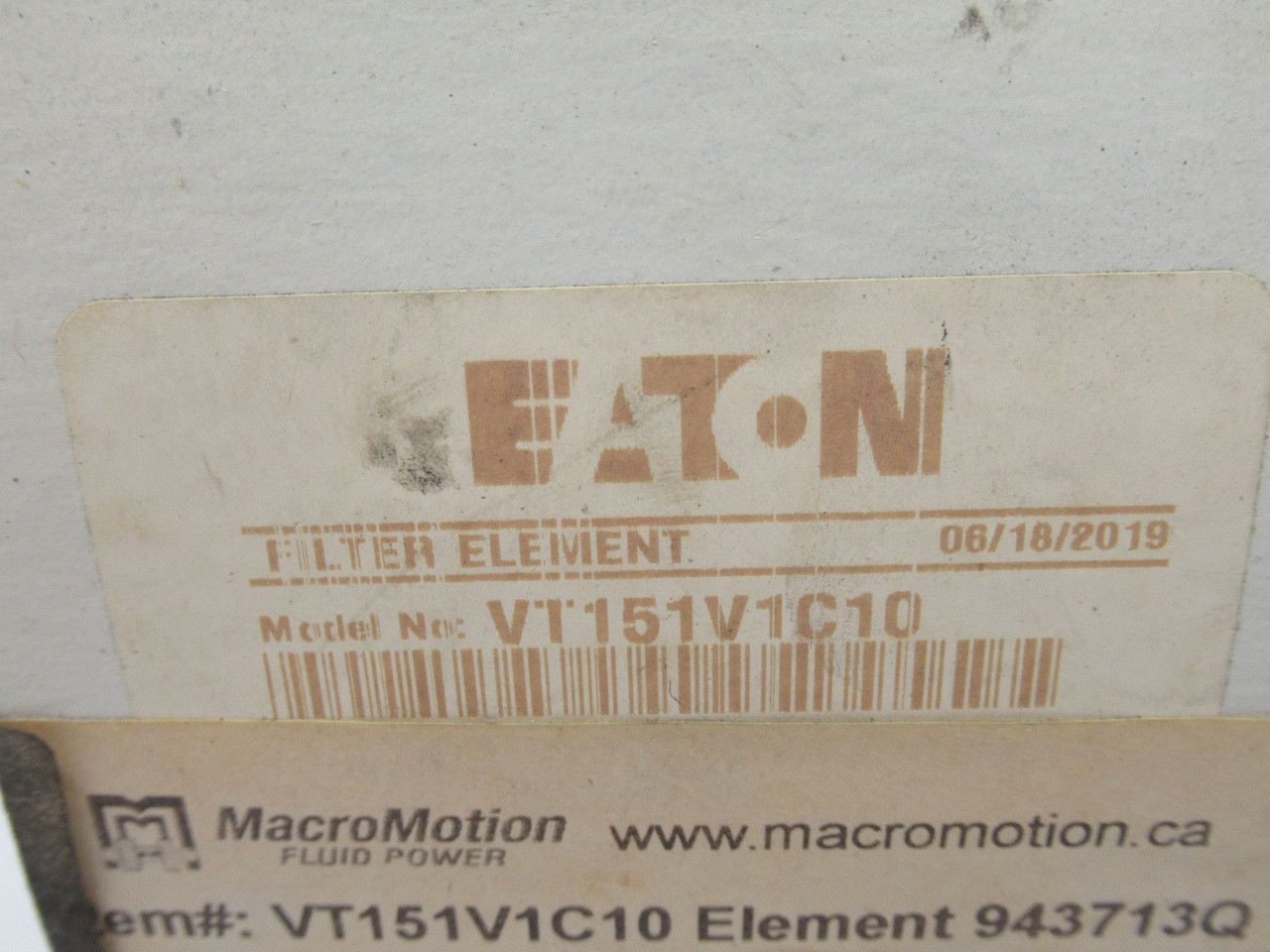 Eaton VT151V1C10 Hydraulic Filter 10 Micron BOX DAMAGE NEW