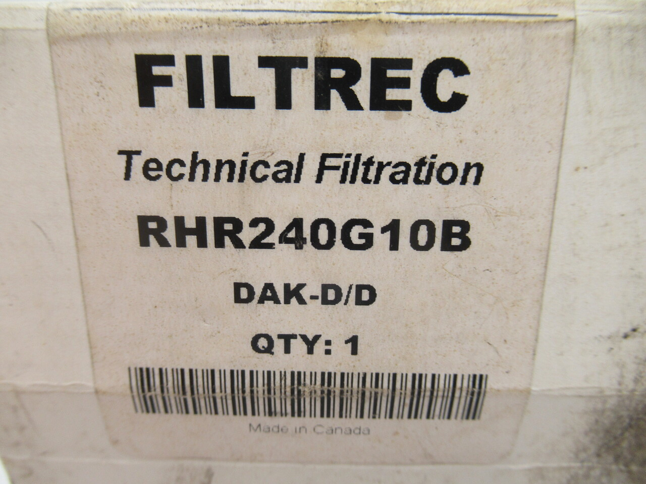 Filtrec RHR240G10B Hydraulic Filter 10 Micron DIRTY BOX NEW