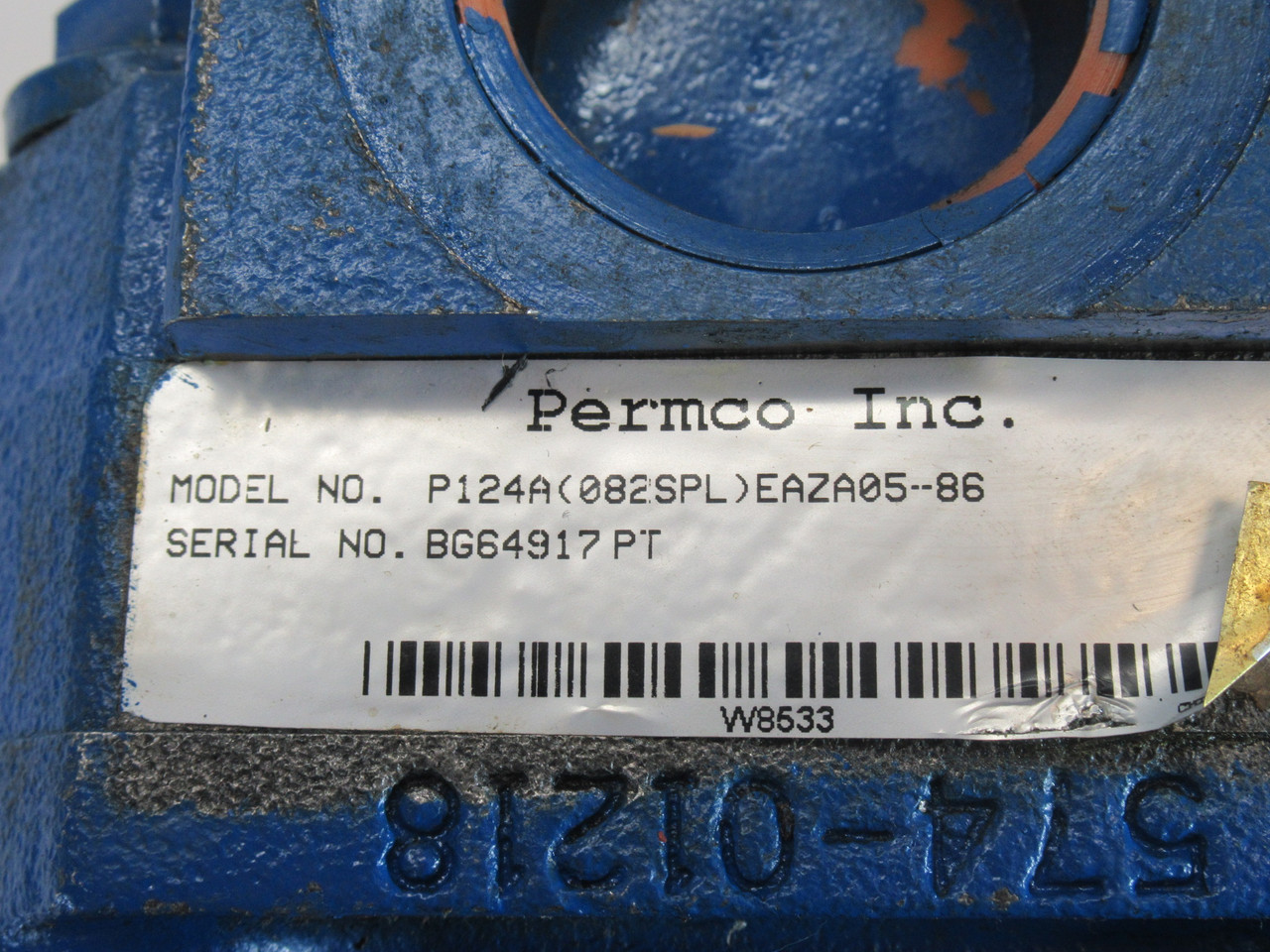 Permco P124A082SPLEAZ05-86 Hydraulic Pump 1.24 in3/rev Clockwise SHELF WEAR NOP