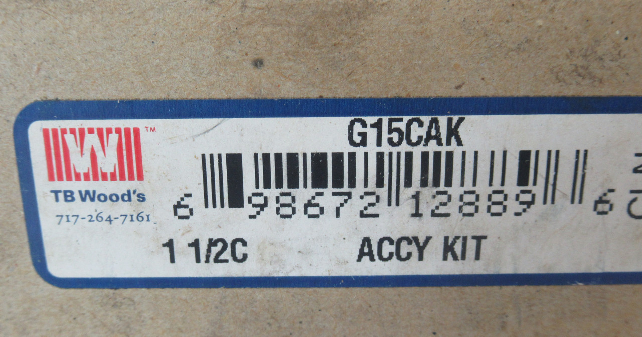 TB Wood's G15CAK Coupling Accessory Kit 2x Snap Ring & Seal Ring BOX DAMAGE NEW